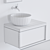 Ceramica Cielo Multiplo Set 5: Modern Wall-mounted Vanity Unit with Shui Washbasin & Arcadia Mirror 3D model small image 3