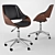 Adjustable Mid-Century Office Chair 3D model small image 1