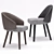 Sleek Minotti Lawson Dining Chair 3D model small image 1