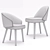 Sleek Minotti Lawson Dining Chair 3D model small image 3