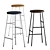 Sleek Cornet Stool 3D model small image 1