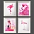Flamingo Paradise Canvas Art Set 3D model small image 2