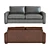 Luxurious Restoration Hardware Leather Sofa 3D model small image 3