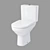 Compact Toilet: City New Clean On 3D model small image 1