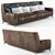 Sophisticated Vibieffe 430 Opera Sofa 3D model small image 2