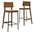 Oakland Modern Barstool 3D model small image 1