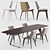 Modern Echoes Dining Set: Table & Kasuka Chair 3D model small image 1