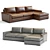 Luxury Maxwell Leather Sectional: High-Detailed 3D Model 3D model small image 2