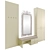 Hallway Furniture Set: Wardrobe, Shoe Rack, Mirror, Mattress, Coat Hanger 3D model small image 1