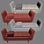 Baker Daydream Daybed: Art Deco-Inspired Seating 3D model small image 3