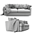 Lounge II 93" Sofa - Elegant Comfort 3D model small image 3