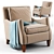 Braxton Haynes Chair: Sleek & Stylish Accent 3D model small image 1