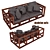 Vintage Chic Skeleton Sofa 3D model small image 1