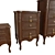 Solid Wood Chest Drawers 3D model small image 2