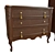 Solid Wood Chest of Drawers - Multiple Sizes & Textures 3D model small image 2