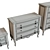 Solid Wood Chest of Drawers - Multiple Sizes & Textures 3D model small image 3