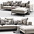 Sleek Michel Sofa: Modern Luxury 3D model small image 2