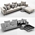 Sleek Michel Sofa: Modern Luxury 3D model small image 3