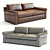 Luxury Leather Sofa in Restoration Hardware Style 3D model small image 1