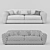 Celeb Chic Sofa: Luxurious 3-Seater 3D model small image 2