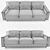 Modern and Comfortable Borgonuovo Sofa 3D model small image 3