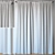 Crushed Blue Voile Curtains | ERICA Collection 3D model small image 2