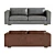 Elegant Maddox Leather Sofa: High-Detailed 3D Model 3D model small image 3