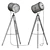 Vintage Wooden Tripod Floor Lamp 3D model small image 3