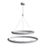 Illuminate your space with LED Hoop Chandelier 3D model small image 2