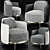 Nendo Designed Minotti Tape Armchair 3D model small image 3