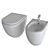 Title: Cielo Smile Ceramic Bathroom Set 3D model small image 2