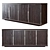 Elegant Oak Dresser with Nickel Finish 3D model small image 1