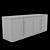 Elegant Oak Dresser with Nickel Finish 3D model small image 2