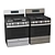 Sleek Sliding Electric Range 3D model small image 2