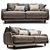 Elegant 2-Seater Sofa: Ditre Italia Eliot 3D model small image 1