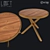 LoftDesigne 6829 Coffee Table: Modern Wood and Metal Design 3D model small image 1