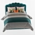 Delia Kingsize Bed: Stylish and Spacious 3D model small image 2