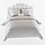 Delia Kingsize Bed: Stylish and Spacious 3D model small image 3