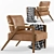 Luxury Aston Martin Armchair 3D model small image 2