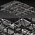 Sleek Black Ceiling Vent 3D model small image 2