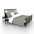 Elegant HEMNES Bed & Nightstand Set 3D model small image 1