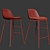 Sleek Modern Bar Stool 3D model small image 3