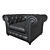 Branagh Armchair: Stylish and Comfortable 3D model small image 1