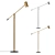 Sleek Chrome Cantilever Floor Lamp 3D model small image 1