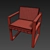  Modern Danish Design: CU BK11 Cushioned Chair 3D model small image 3