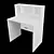 Sleek Study Desk with 3D File 3D model small image 1