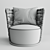 Roberto Cavalli Lounge Chair Set 3D model small image 2