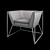 Elegant Elsa Armchair: Milano Home Concept 3D model small image 2