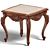 Timeless Walnut Marble Side Table 3D model small image 1