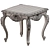 Timeless Walnut Marble Side Table 3D model small image 3